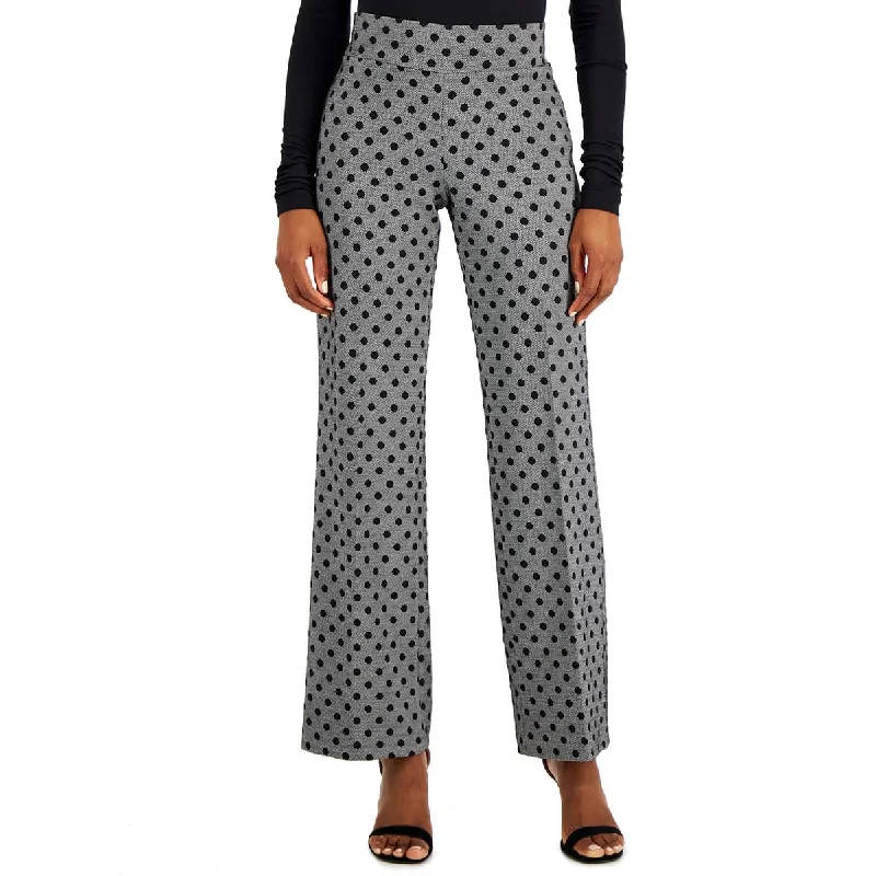 Anne Klein Mens Printed  Wide Leg Pants