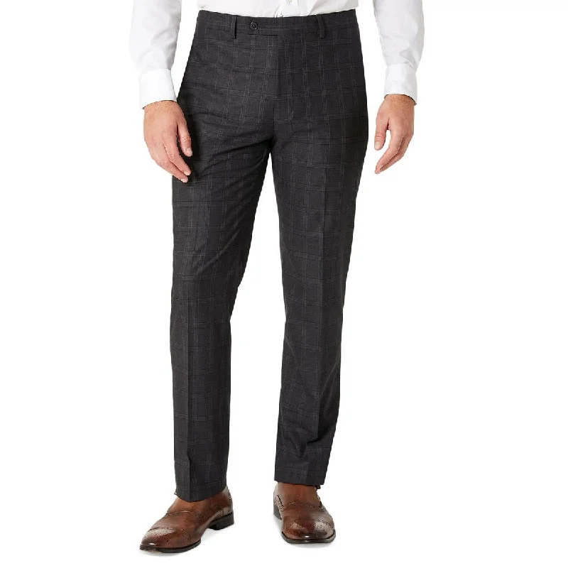 Calvin Klein Mens Jerome Plaid Suit Separate Dress Pants