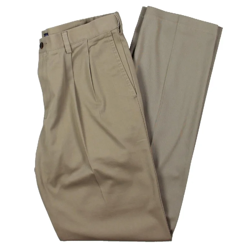 Dockers Mens Big & Tall Deep Pockets Pleated Khaki Pants