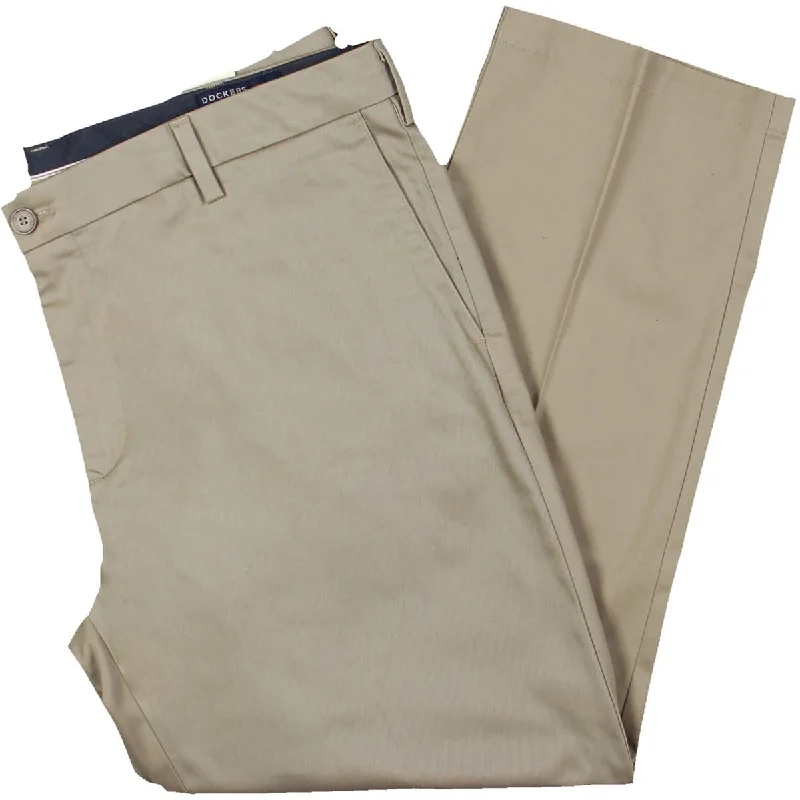 Dockers Mens Solid Cotton Trouser Pants