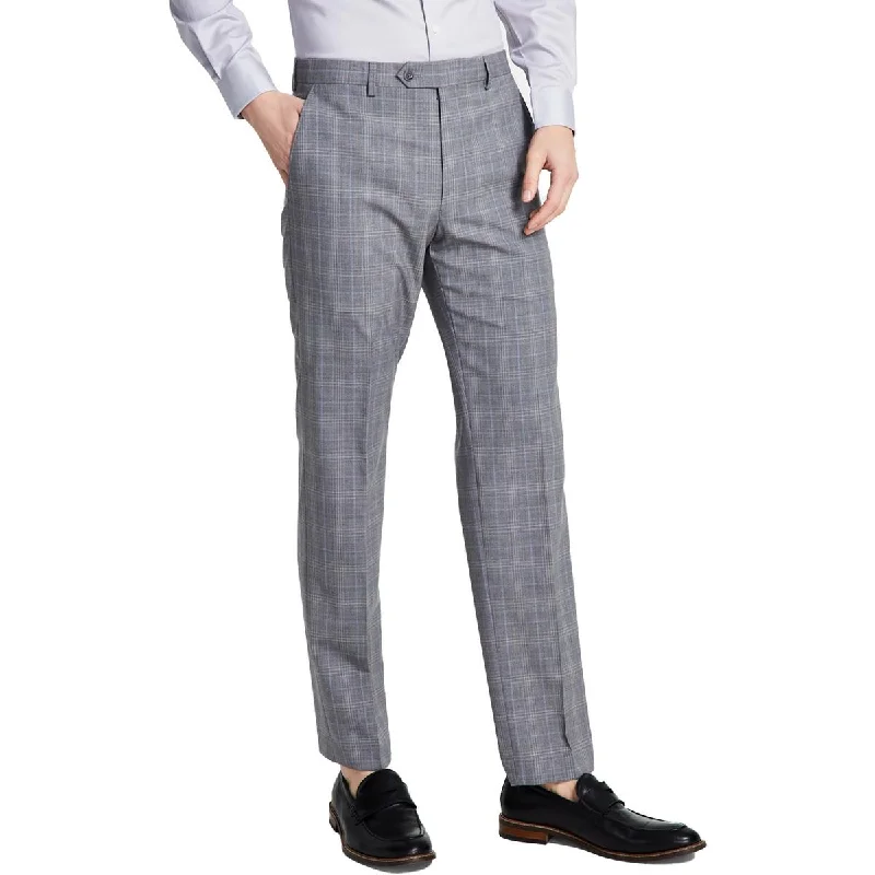 Michael Kors Mens Wool Blend Plaid Suit Pants