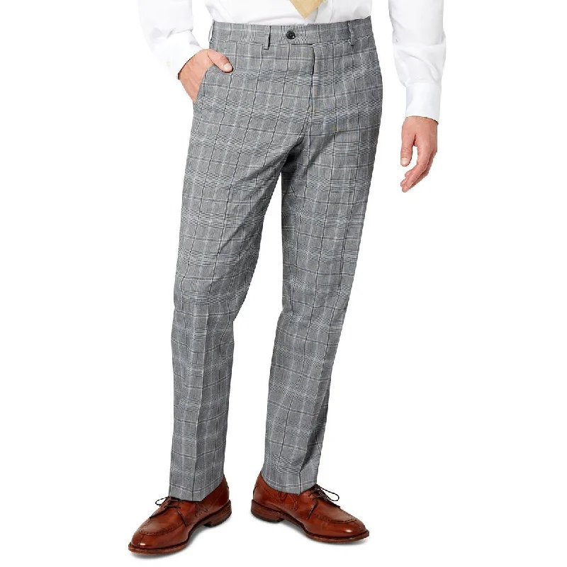 Sean John Mens Plaid Classic Fit Suit Pants