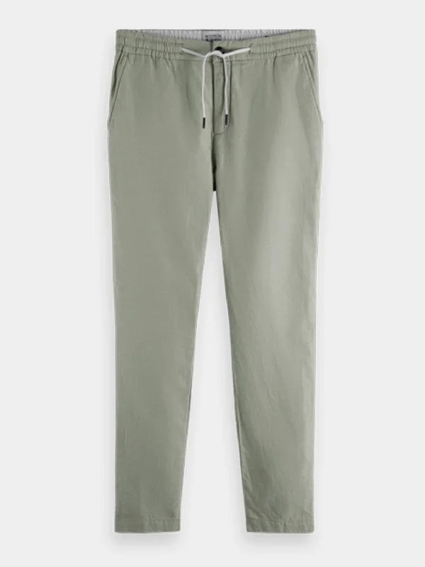 Warren cotton-linen twill jogger pants