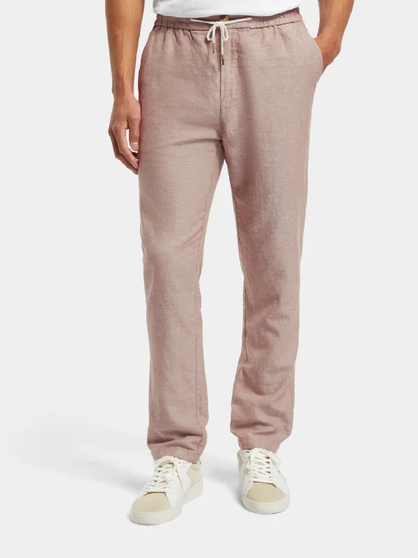 Warren cotton-linen twill jogger pants