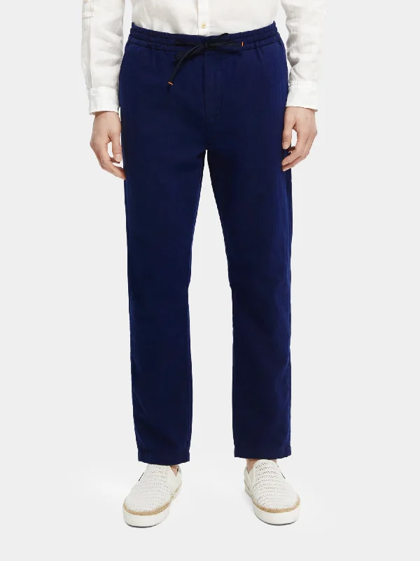 Warren cotton-linen twill jogger pants