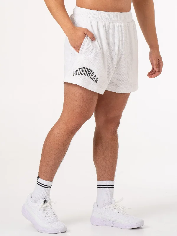 Collegiate Mesh Short - White