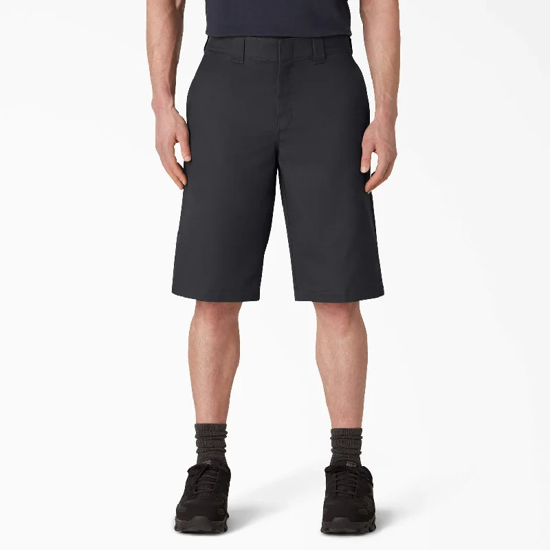 Dickies Cooling Active Waist Flat Front Shorts, 13"