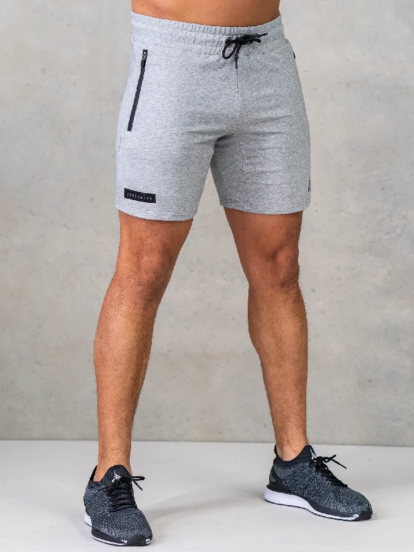 Endurance Track Shorts - Grey Marl