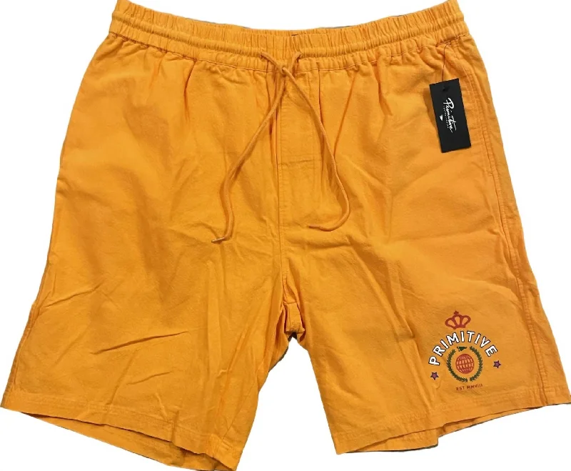 Men's Drawstring Lounge Shorts In Orange