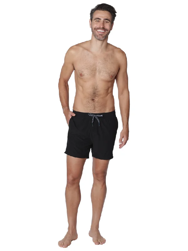 Men's stretch shorts with full inside boxer lining in solid colors