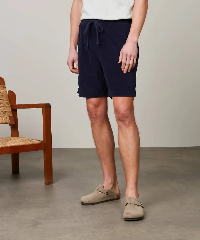 Men's Terry Shorts In Navy