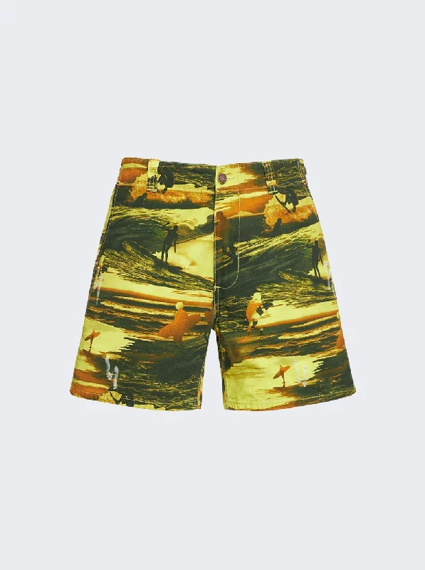 Unisex Printed Cargo Shorts